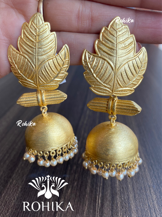 Navisha juhmka earring (GJ004)- Golden