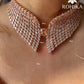 Angel american diamond necklace set - Rosegold