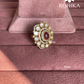 Angana polki kundan ring (SG-095) - Ruby red