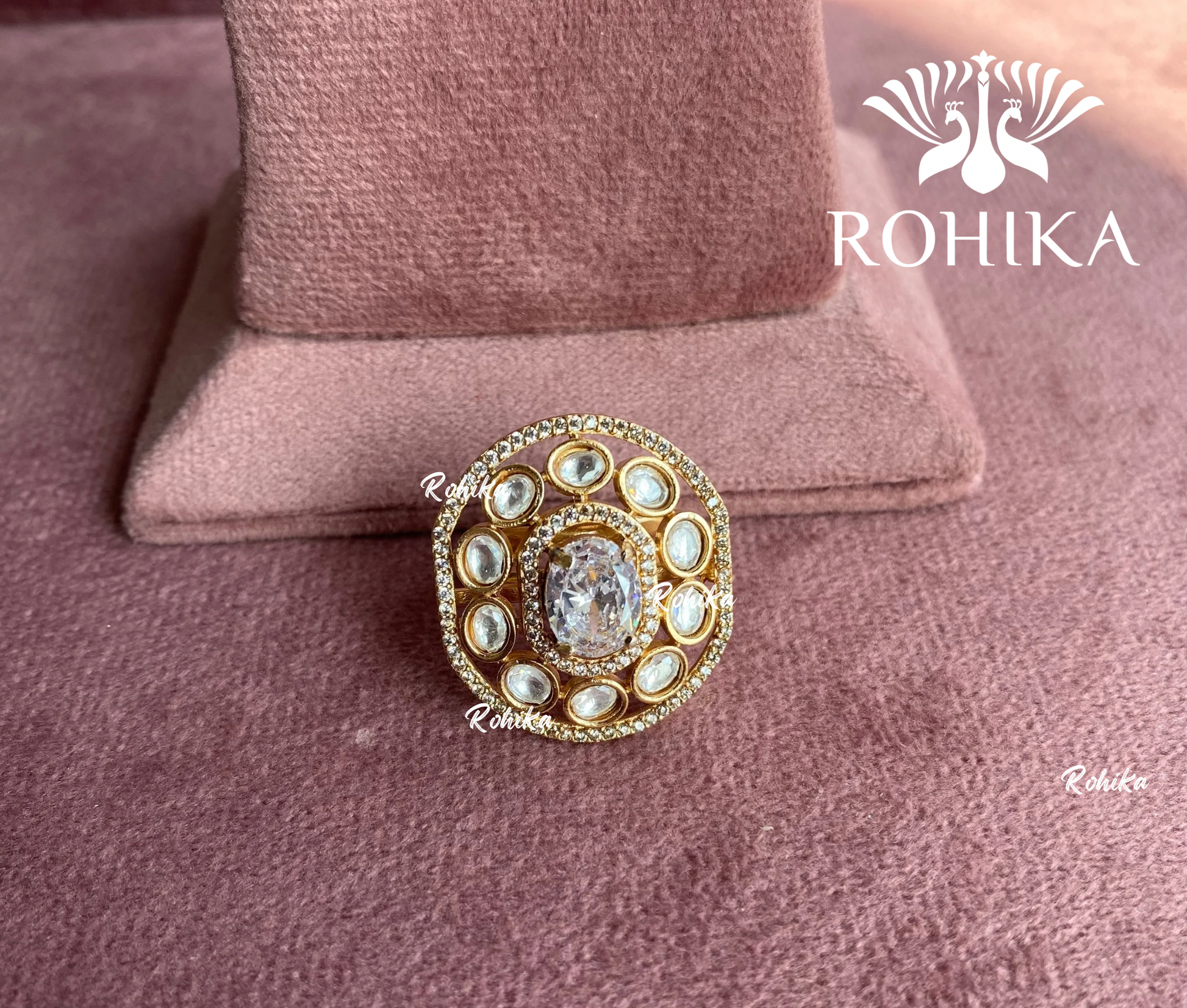 Angana polki kundan ring  (SG-026) - White