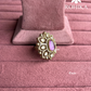 Angana polki kundan ring (SG-106) - Purple