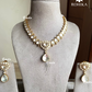 Samaya polki kundan necklace set - White