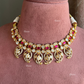 Vishaka moisanite necklace set - Ruby Red