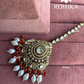 Polki kundan maangtikka (PLKM-060) - White & red