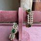 Udita moisinite kundan kada/bangles - Green