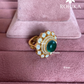 Angana polki kundan ring (SG-138) - Dark green