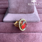 Angana polki kundan ring (SG-090) - Red