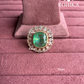 Angana polki kundan ring (SG-139) - Mint green