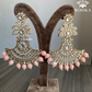 Sparkle chandbali earrings - Peach