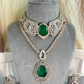 Caroline AD Doublet Combo Necklace Set - Green