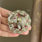 Polki Kundan Brooch (BR-020) - Ruby Red