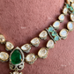 Varnika moisanite necklace set -Dark Green