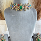Saabya inspired fusion necklace set (SS036) - Multi colour