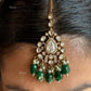 Anokhi Polki Kundan Bridal Necklace Set - Dark green
