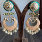 Gaja meenakari earrings - Peach