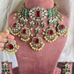 Tulsi Polki Kundan Bridal Necklace Set - Red