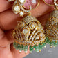 Kanishka Kundan Earrings -Pink And Mint Green
