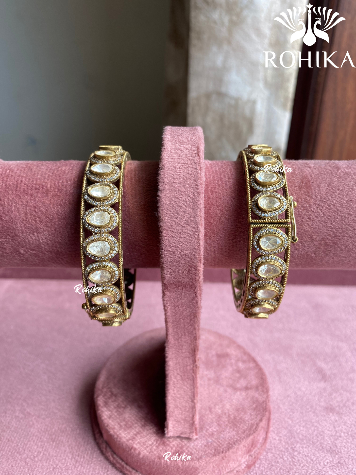 Dristi moisinite kundan kada/bangles