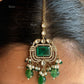 Alani Polki Kundan Long Bridal Necklace Set - Dark Green