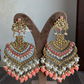 Rajshri polki earrings - Peach