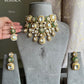 Ishq Moisanite Polki Kundan Necklace Set - Mint Green