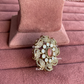 Angana polki kundan ring (SG-077) - Baby pink