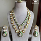 Ridhhi kundan necklace set - Green