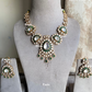 Kanya moisanite necklace set - Dark Green