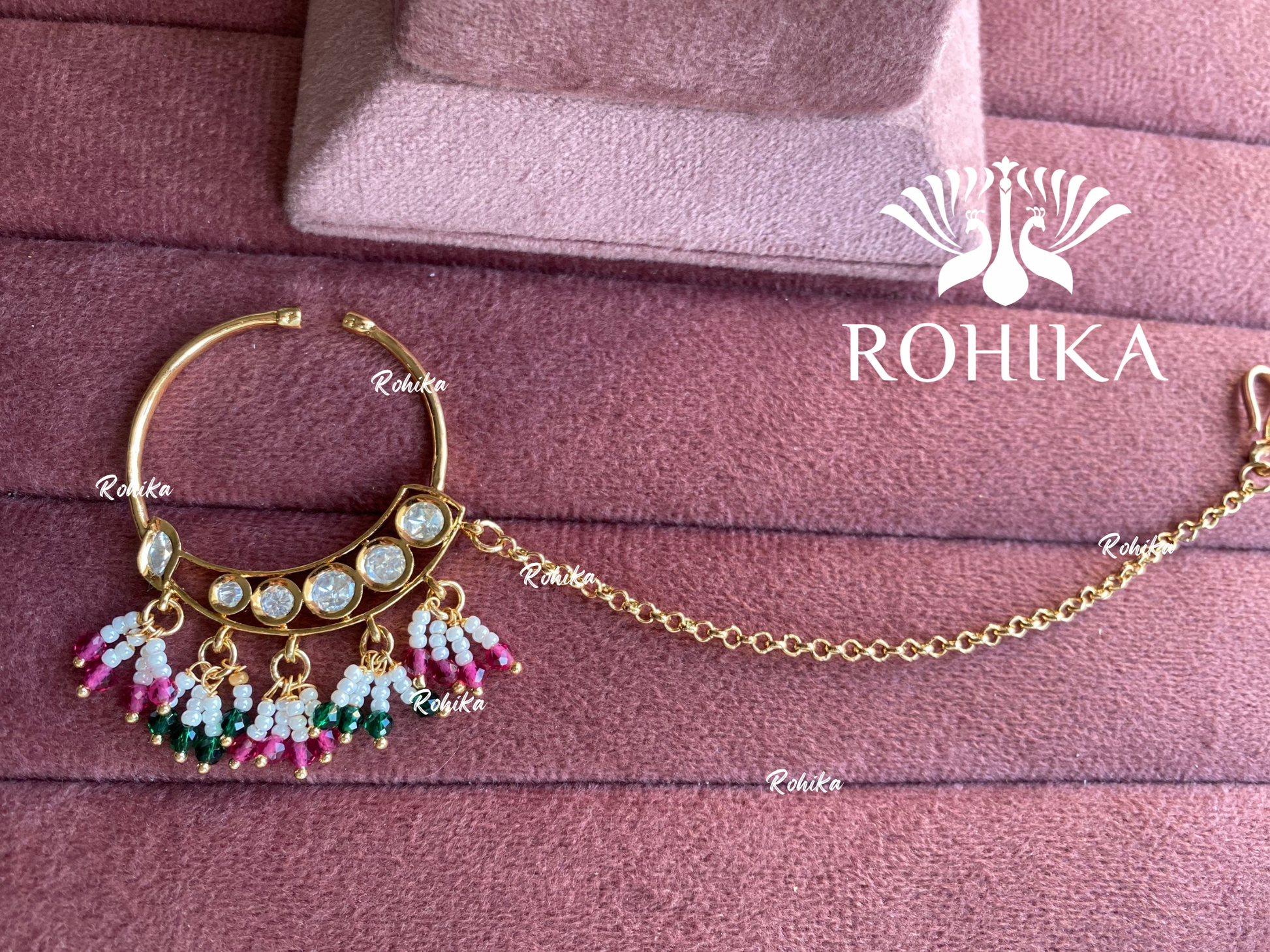 Neer kundan nath (003)- Green & pink