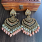 Rajshri polki earrings - Peach