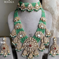 Baela polki kundan bridal combo set - Mint green