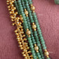 Dhriti Moisanite Heritage Necklace Combo Set - Mint Green