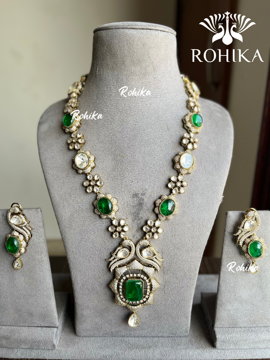 Ira designer necklace set - Green