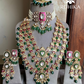 Prerna bridal combo set  - Green and Pink