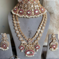 Rajsi moisanite bridal combo set - Pink and golden