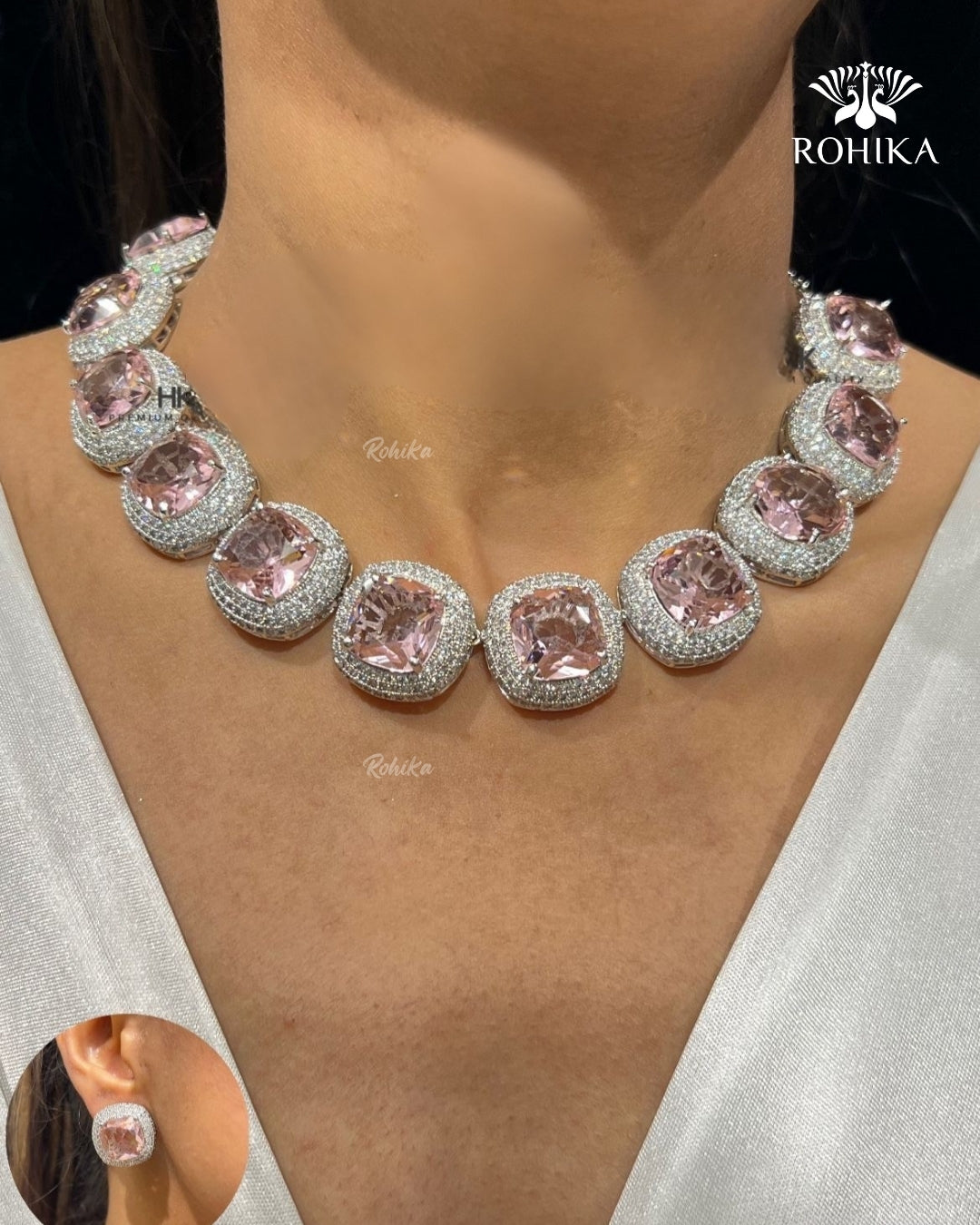 Nora American Diamond Necklace - White