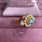 Angana polki kundan ring (SG-145) - Blue