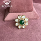 Angana polki kundan ring  (SG-012) - Green