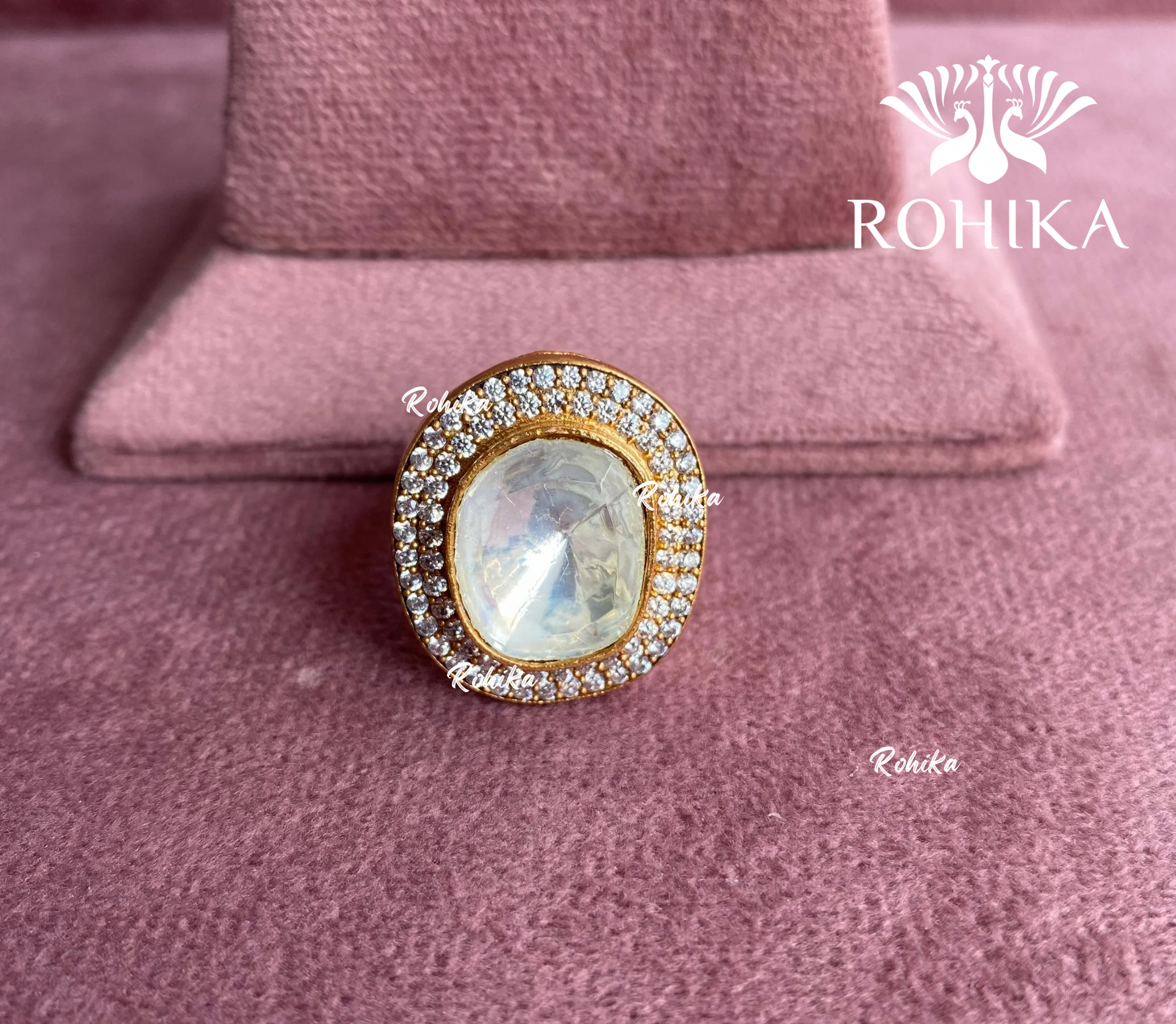 Angana polki kundan ring  (SG-048) - White