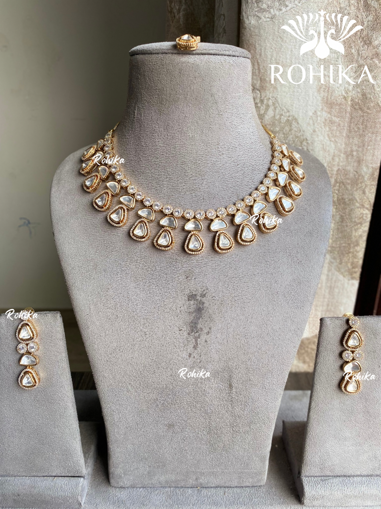 Tara polki kundan necklace set