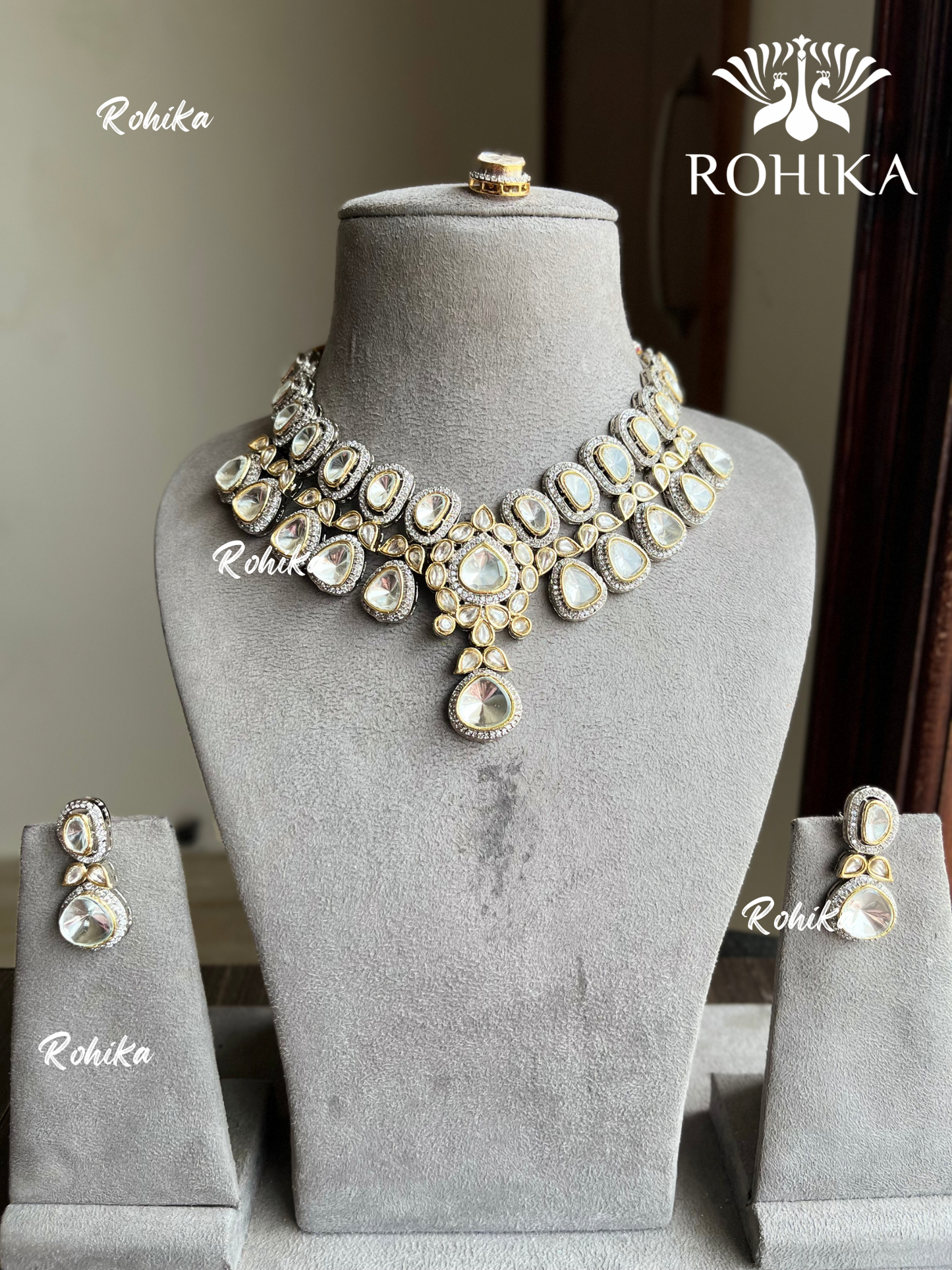 Zaira polki kundan necklace set