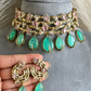 Floral choker set - Pink & mint green