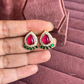 Niva AD Tops Earrings - Red