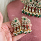 Archana Kundan Jadau Choker Set - Green