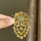 Moisanite kundan Brooch (BR-001) - Mint Green