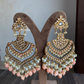 Rajshri polki earrings - Peach