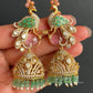 Kanishka Kundan Earrings -Pink And Mint Green