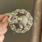 Polki Kundan Brooch (BR-020) - Ruby Red