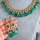 Amy Doublet Necklace Set - Green