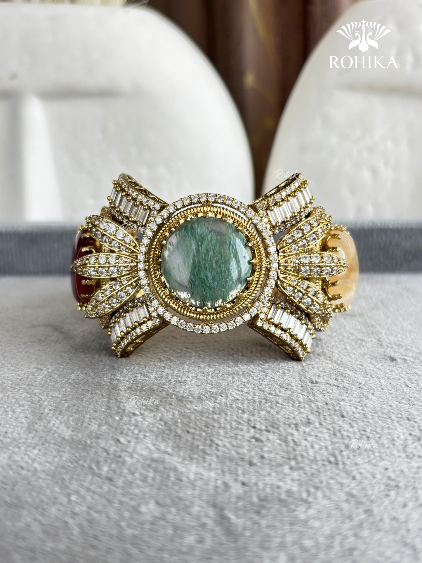 Sabya Deisgner Semi-Precious Kada (SSB002) -  Multi Colour